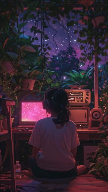 Listening Music in Nature HD Wallpaper