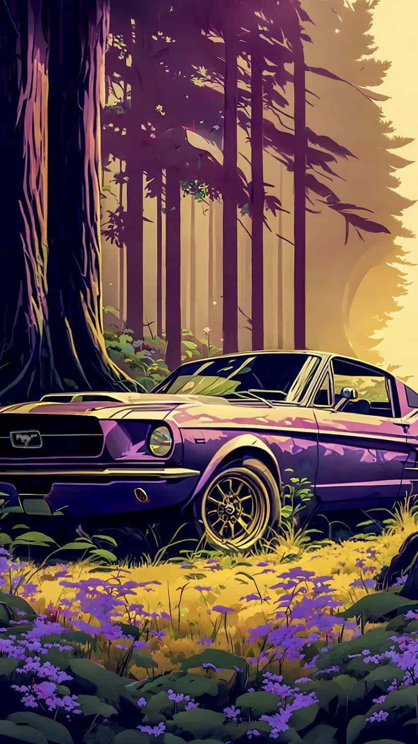 Mustang in Forest Cool Wallpapers