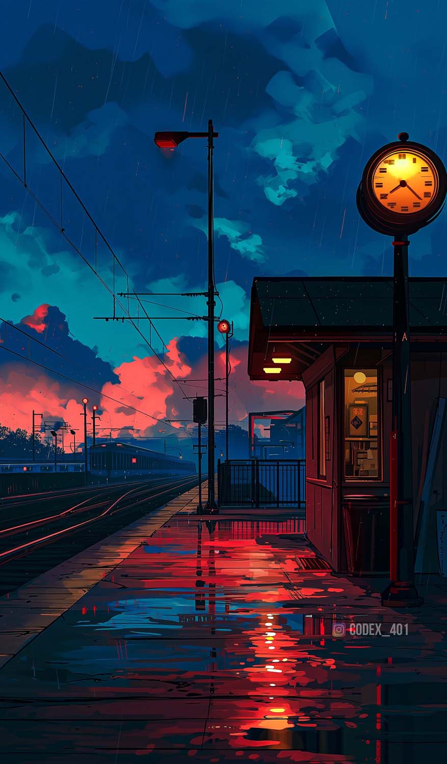 Sunset Station Asthetic Wallpaper