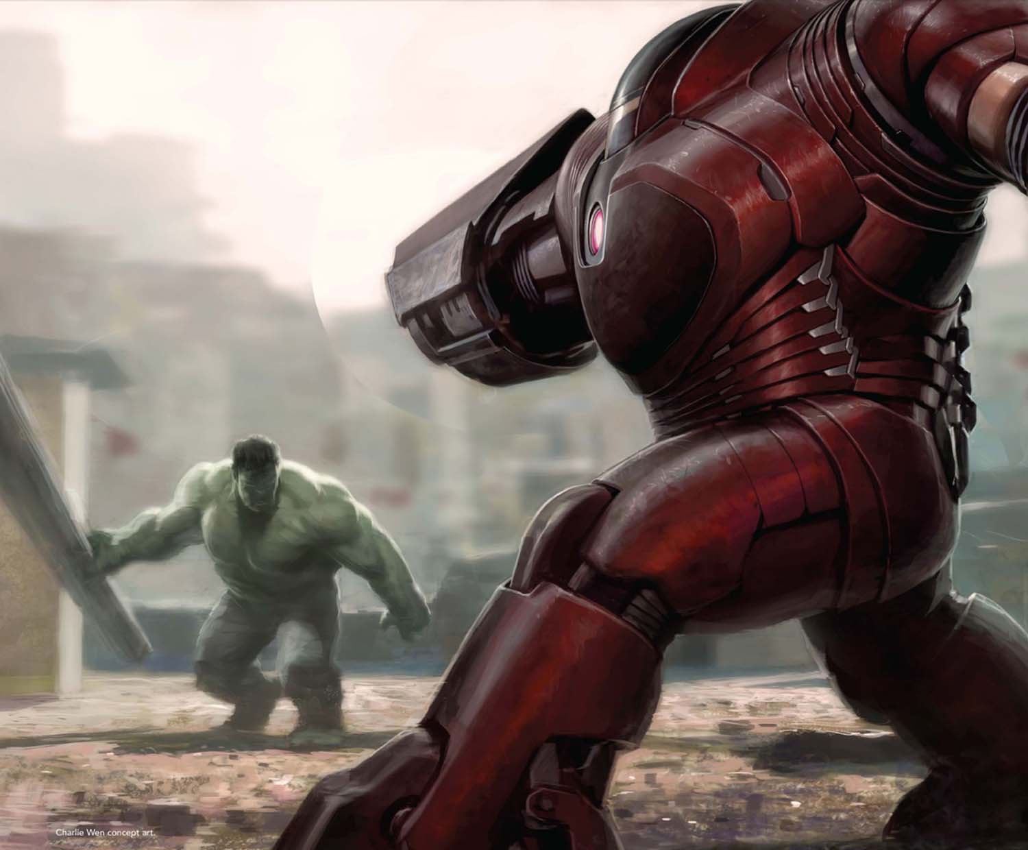 iron hulkbuster and hulk fight avengers infinity war 2018 artwork bk