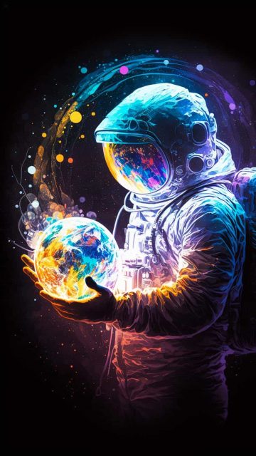Astronaut Holding Earth in Hands Wallpaper HD