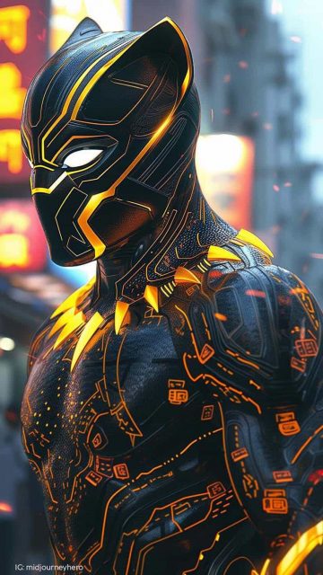Black Panther New Suit Wallpaper HD