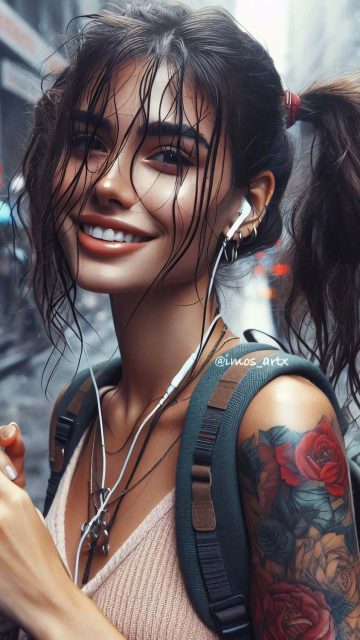 Girl with Tattoos Wallpaper HD