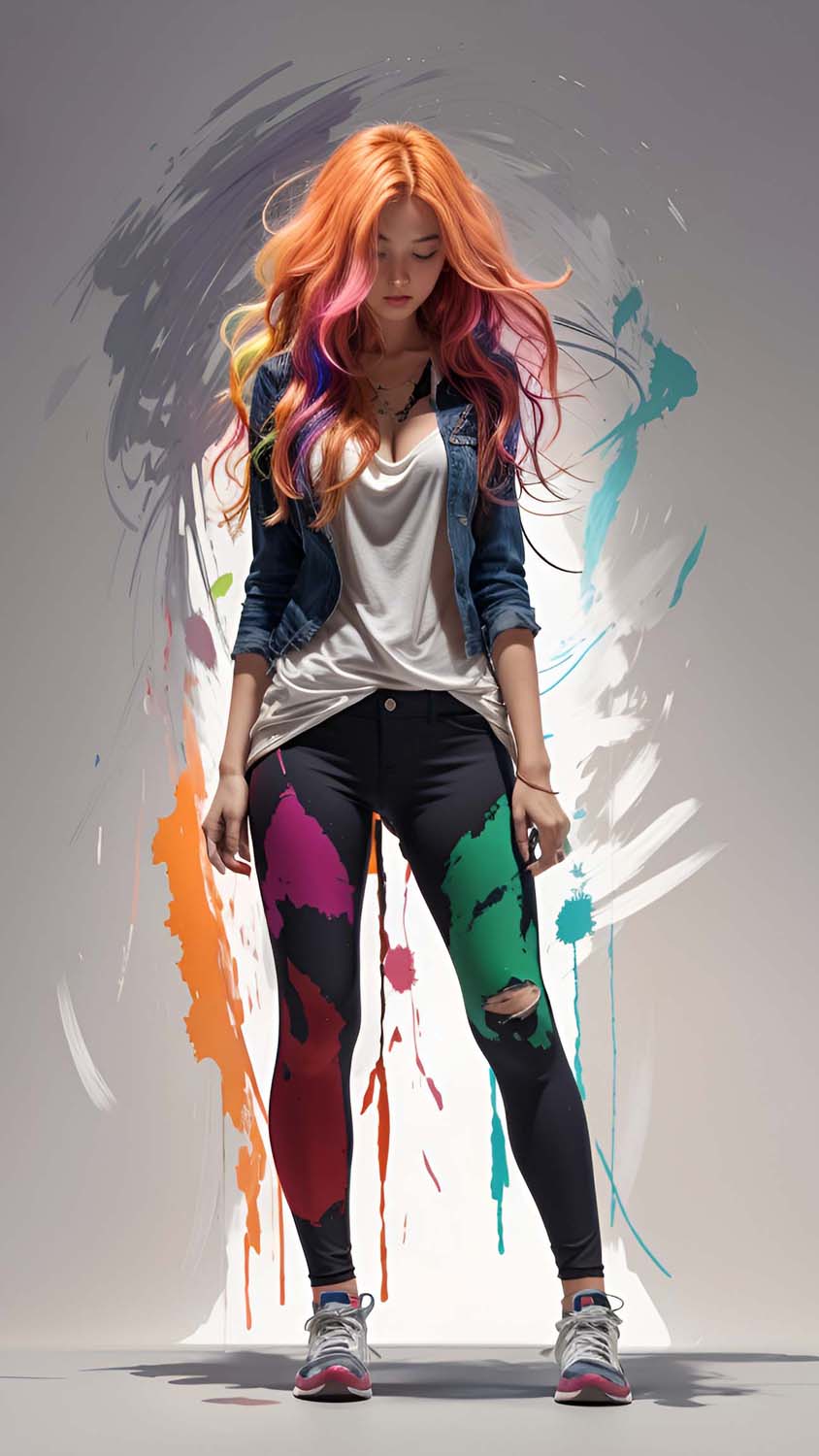 Graffiti Colors Girl Wallpaper