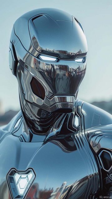 Iron Man Chrome Armor Wallpaper HD