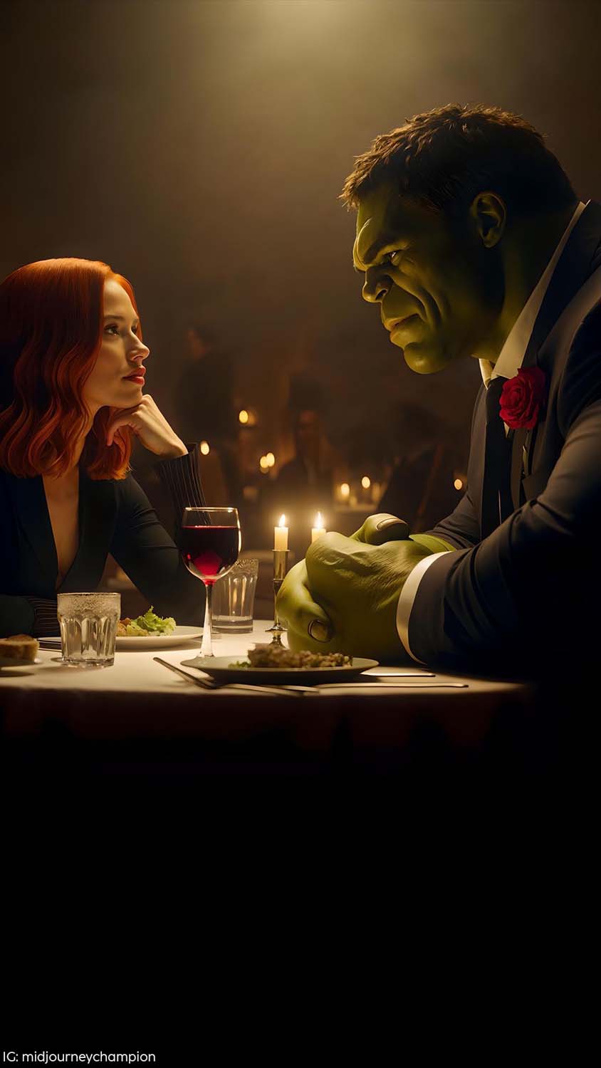 Natasha and Hulk Date Wallpaper HD