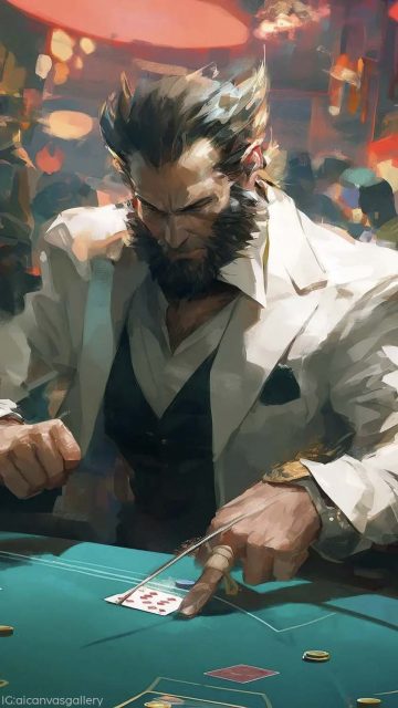 Wolverine on Poker Table Wallpaper HD