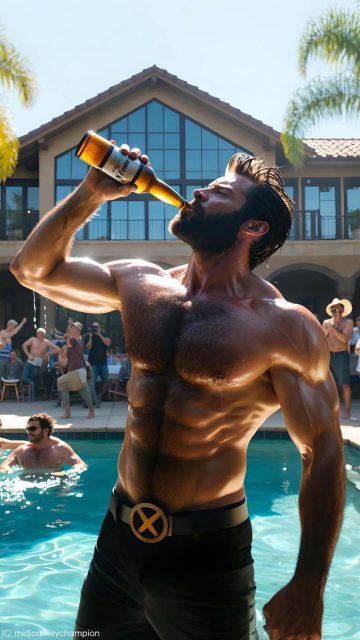 X Men Wolverine Pool Party Wallpaper HD